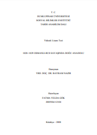 1828–1829 Osmanlı-Rus savaşında doğu Anadolu